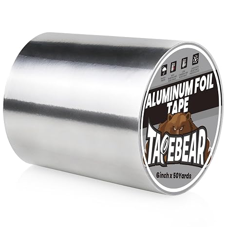 TAPEBEAR Aluminum Foil Tape 6" x 150FT, Professional Heat Reflective Tape