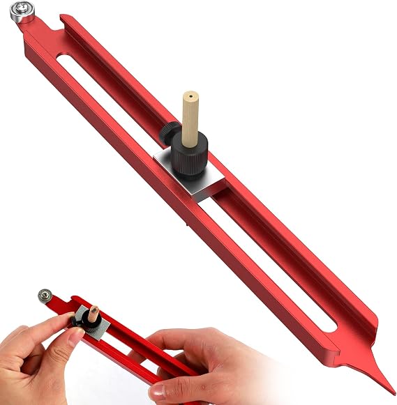Precise Contour Scribe Tool Woodworking Profile Scribing Tool Ruler with Adjustable Pencil Holder Upgrade Contour Measuring Tool Measuring Scriber Tools Aluminum Alloy Contour Gauge Tool