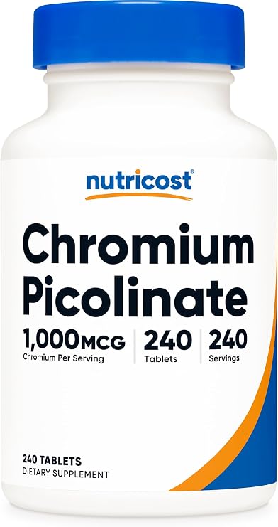 Nutricost Chromium (1000mcg) 240 Tablets - Gluten Free, GMO-Free