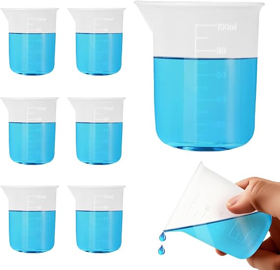6 Pcs Silicone Laundry Measuring Cup, 100ml Soft Laundry Detergent Cup, No-Clean Design Silicone Laundry Detergent Measuring Cup for Home, Dormitory, Hotel, Apartment