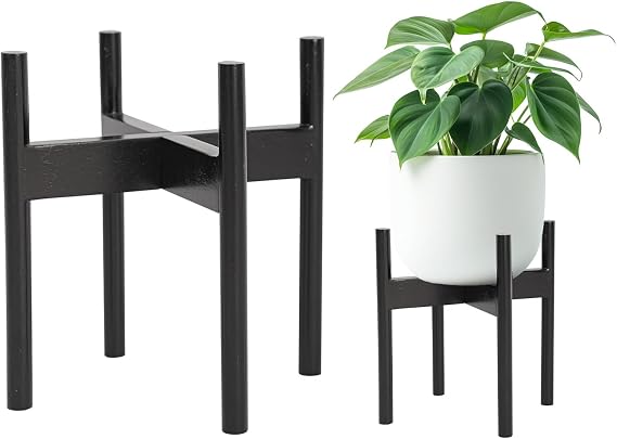 Wood Plant Stand, Indoor Outdoor Holder, 11.9x12.5 Inch
