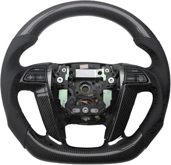 Replacement Compatible With Honda Accord 8TH GEN 8 Carbon Fiber Leather Steering Wheel 2008-2012