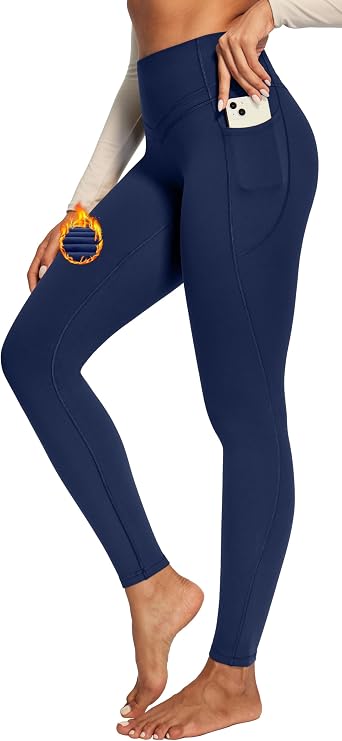 IUGA Compression Fleece Lined Leggings Women No Front Seam Thermal Pants