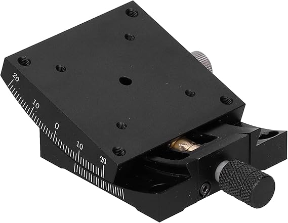 Zooke Precise Manual Goniometer Stage, Linear Stage, Optical Positioning Sliding Table 10 Tilt Platform Indexing Table Angle Adjustment Dovetail Platform HXV A60 60 60mm