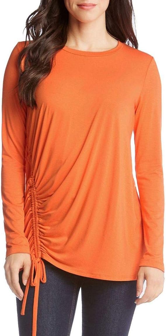Karen Kane Womens Ruched Shell Blouse