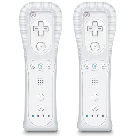 ADHLEK Wii Controller 2 Pack,Wii Remote Controller for Nintendo Wii,White | with Silicone Case and Wrist Strap