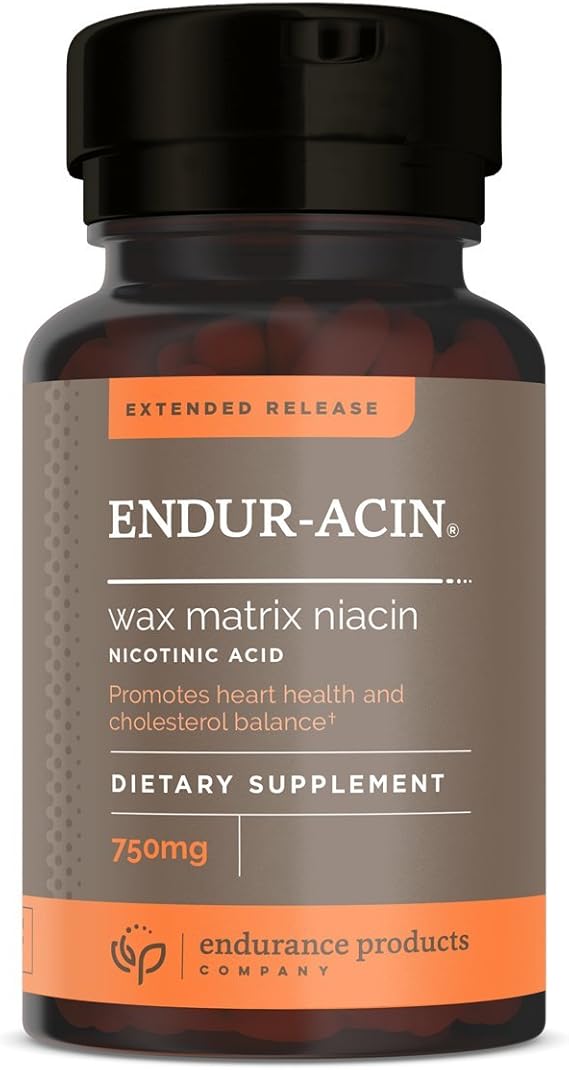 ENDUR-ACIN Extended Release Niacin 750mg, Nicotinic Acid, 200 Tablets | High-potency, Experienced users, Flush-moderated extended release, cGMP & UL-Certified, USA made