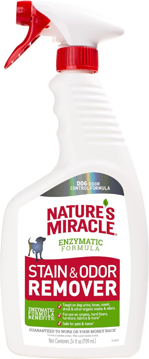 Natures Miracle Dog Stain & Odor Remover, Enzymatic Cleaner, 24 oz