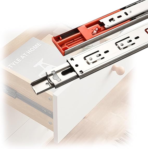1 Pair of Heavy Duty Drawer Slides,Kitchen Cabinet Drawer Slides,Low Profile Drawer Slides,correderas para GavetasBottom Mounted Full Extension Cabinet Runners Tracks (Size : 10in/25cm)