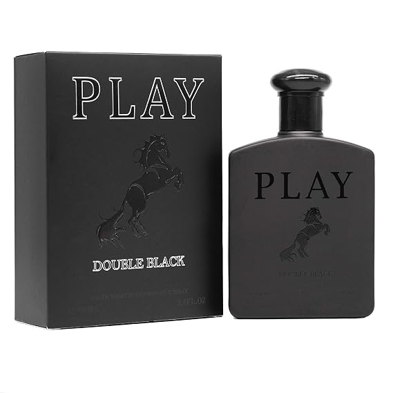 EBC-Collection, Play Double Black Perfume for Men, 3.4oz/100ml