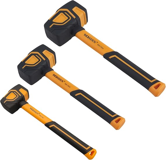 BOOSDEN Rubber Mallet Set 3 Pack Rubber Mallet 350g 560g and 1100g