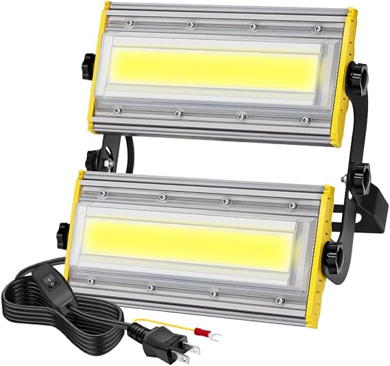 LED Floodlight Outdoor 100 W Work Light 1,750 W Equivalent 16,500 LM Plug-in Ultra Thin Security Light Entrance Light Daylight White 80V-150V Compatible IP67 Waterproof Angle Adjustment | 100W x 1