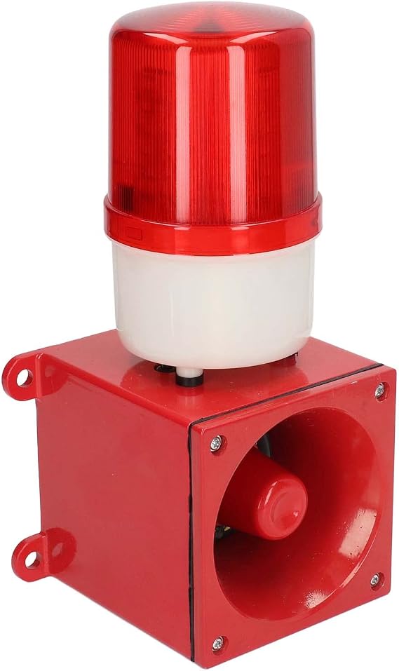 Industrial Siren Alarm Horn Strobe Flashing Alarm Siren AC110V 120dB Fire Alarm Outdoor Siren Safety Alarm Horn Indoor Warning Siren Light