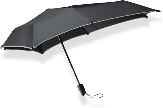 Senz Mini Automatic Windproof Umbrella, 91 x 91 cm - Black Reflective