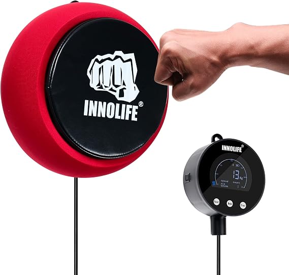 INNOLIFE Upgraded Boxing Force Measurement Device,Professional Boxing Dynamometer with Punching Pad for Boxing Enthusiast-Force Withstand 1543 Lbs