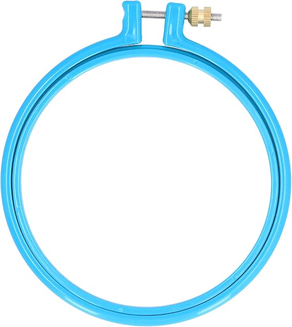Embroidery Hoop, Cross Stitch Hoop, Plastic Round Embroidery Frame, Multicolor Cross Stitch Embroidery Circle for Home Ornaments, Art Craft Handy Sewing (5 Inch)