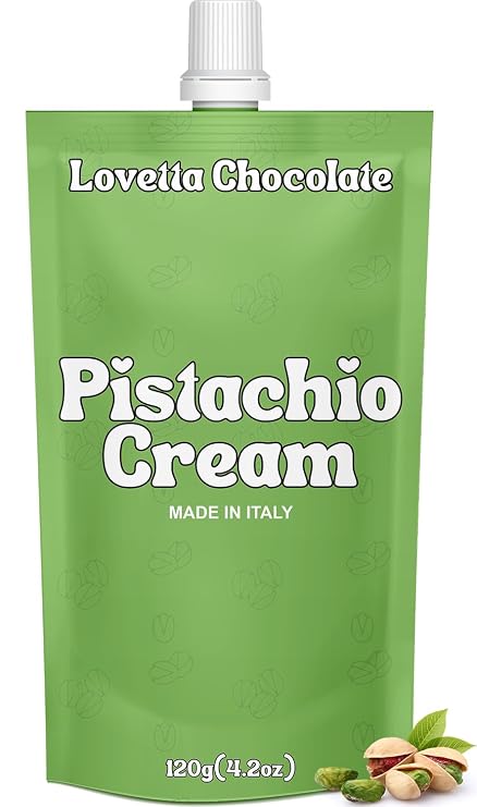 Pistachio Cream 120g (4.23 oz) Italian Pistachio Butter, Paste & Spread, Crema de Pistachios Dubai Cream for Dubai Chocolate, Baking, Desserts, Toppings