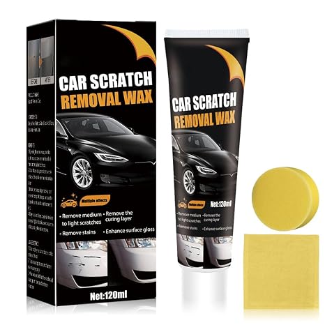 Scratch Remover for Vehicles, 2026 New Car Scratch Remover, Car Scratch Repair Paste for Deep Scratches, Cars Polishing Wax Scratchs Remover Car Paint Scratch Repair Kit with Wipe and Sponge 1