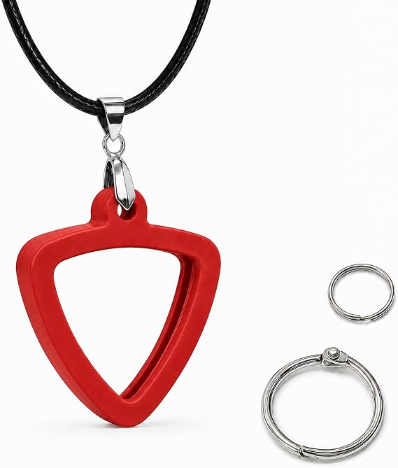 Musiin Guitar Pick Holder Necklace for Premium Valuable Triangle Picks