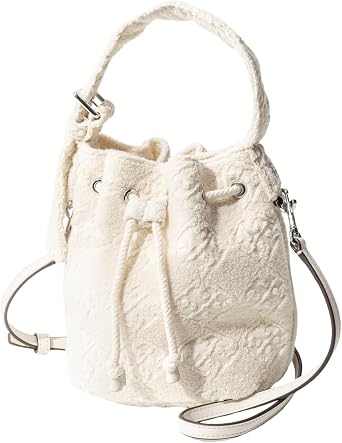 Tory Burch 169133 T Monogram Terry Mini Bucket Bag, Women's, Pearl