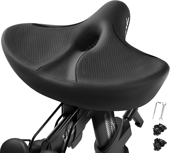 Oversized Bike Seat Wide Comfort Bicycle Saddle Replacement for Men & Women