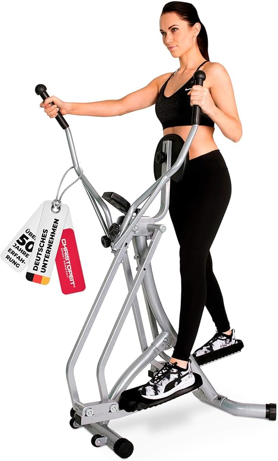 Christopeit Crosstrainer Walker klappbar Ellipsentrainer für Zuhause bis 100kg LCD-Computer Platzsparend Kompakt leise Gelenkschonend