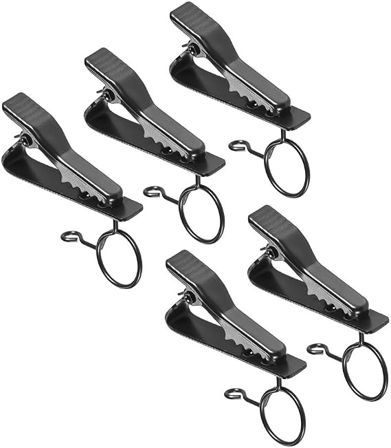 Andoer 5pcs Lavalier Microphone Metal Tie Clips, Wired Lapel Mic Tie Clip