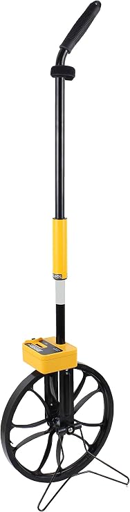Johnson Level & Tool 1879-0115 3-Foot Metal Measuring Wheel, 11.5" Diameter, Black/Yellow, 1 Wheel