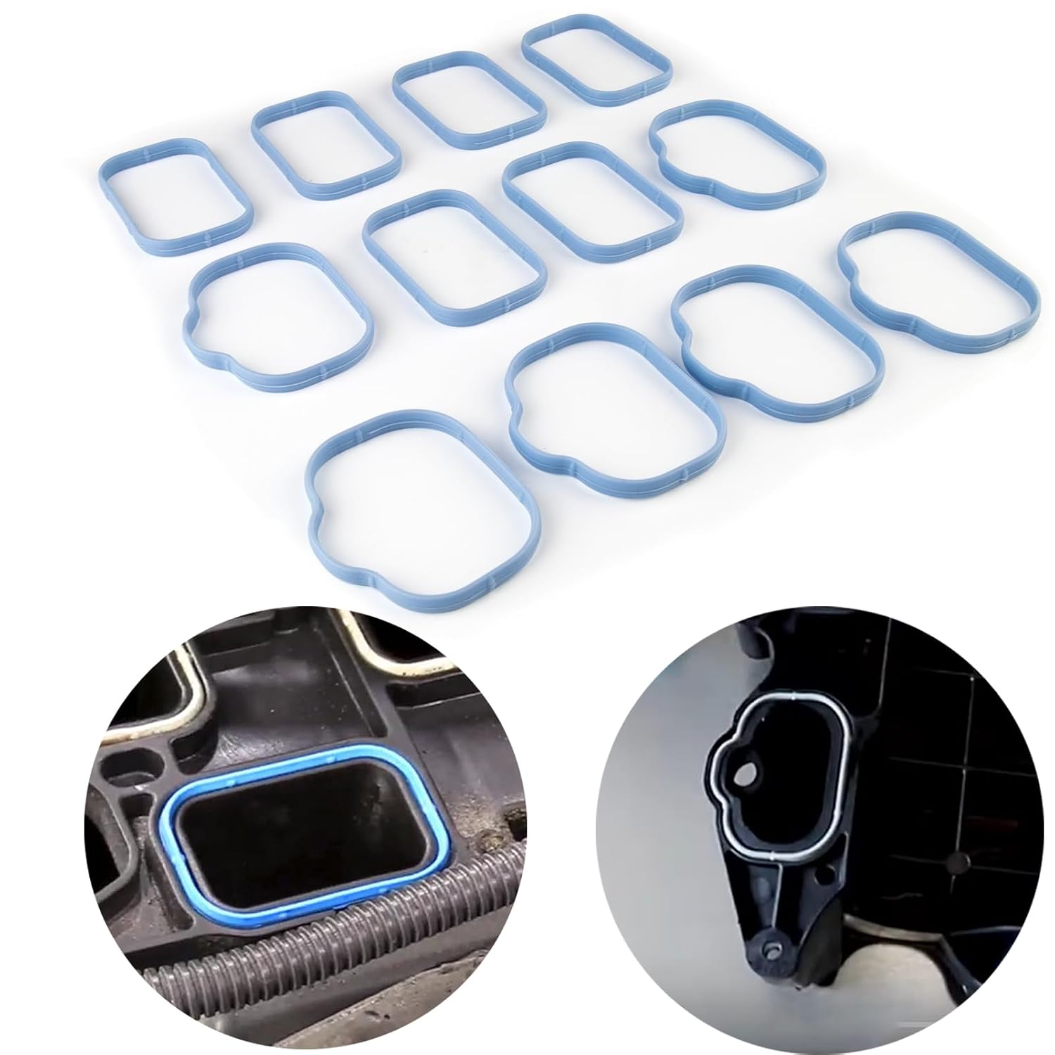 Intake Manifold Gaskets Lower & Upper Gasket Plenum Set Compatible with Dodge Chrysler Jeep Ram 3.6L 184562A 5184331AC #MS97204 MS97205 12pcs