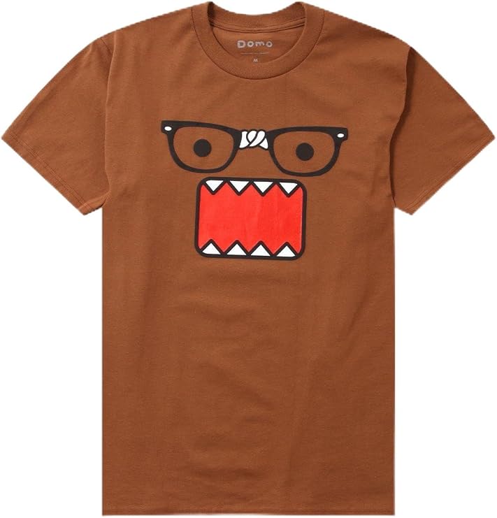 Hot Topic Domo Nerd Face T-Shirt Brown SM