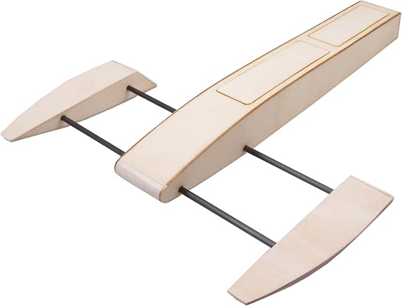 Remote Control Boat High Speed RC Boat for Pool and Lake, Unique Design 495mm Outrigger Wooden Shrimp Boat, Build for Adults Electric Radio Control Brushless RC Racing Boat Kit B064