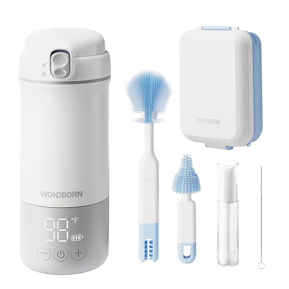 Portable Bottle Warmer & 9-in-1 Bottle Brush Set