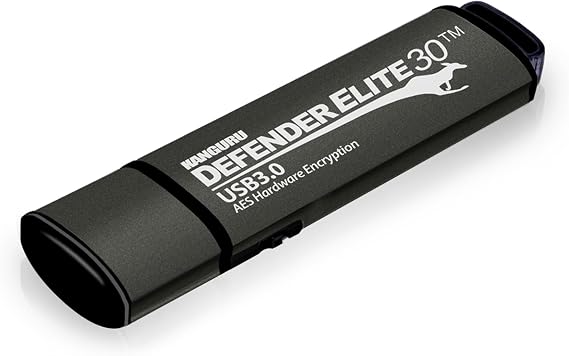 Kanguru Defender Elite30 16 GB Hardware Encrypted Flash Drive - Physical Write Protect Switch SuperSpeed USB 3.0