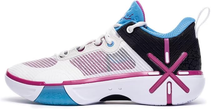 LI-NING Wade Shadow 6V2 Men's Lightweight Breathable Anti Slip Rebound Professional Basketball Game Shoes Standard White/Black US 9.5