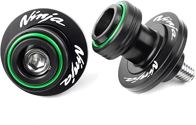 Fit For Kawasaki Ninja 300 Ninja 250 ZX6R ZX10R 1998-2011 ZX12R ZX-14R Vulcan S 650 Z750 S R CNC M10X1.25 Motorcycle Swingarm Spool Sliders Rear Stand Swing Arm Sliders Green