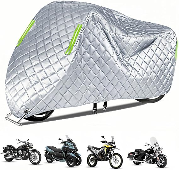 Autumn Winter Motorcycle Cover for Yamaha XV750 1981-1999 Anti-Snow Anti-Rain 210D Oxford Outdoor Heavy Duty Motorbike Covers for Cruisers/Sport Bikes/Scooters/Off - road/Adventure Motorcycles