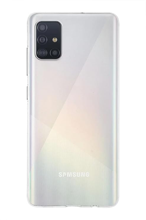 KZY İLETİŞİM Samsung Galaxy A51 ile uyumlu Kapak 1mm Şeffaf Silikon Kılıf