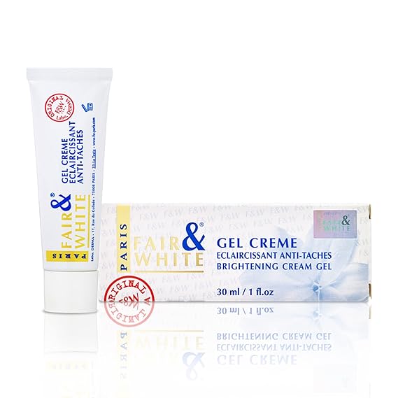 FAIR & WHITE Original Skin Brightening Gel Cream - 30ml / 1floz - For Neck, Face, Armpit, Elbows, Private Areas, Brightening Gel for Uneven Skin Tone