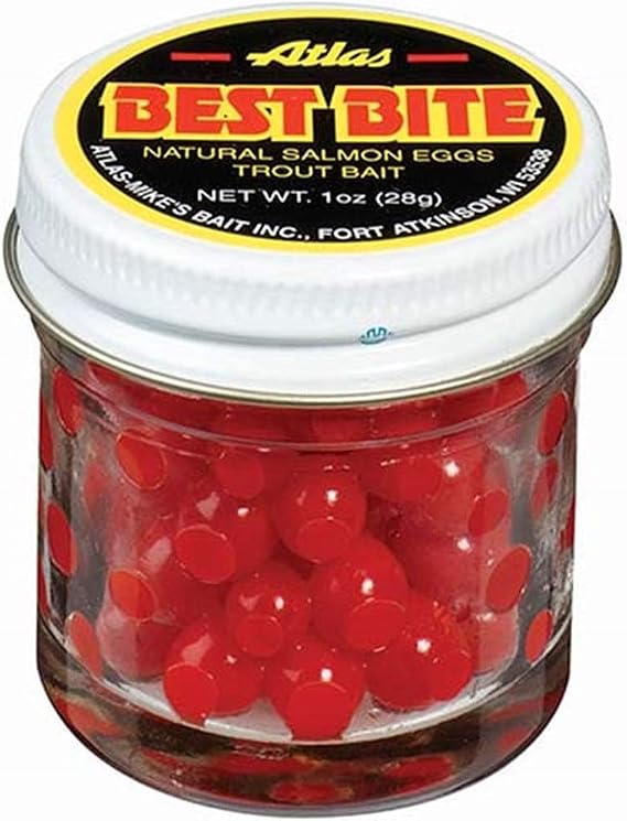 Atlas Mike's Best Bite Salmon Fishing Bait Eggs, Red