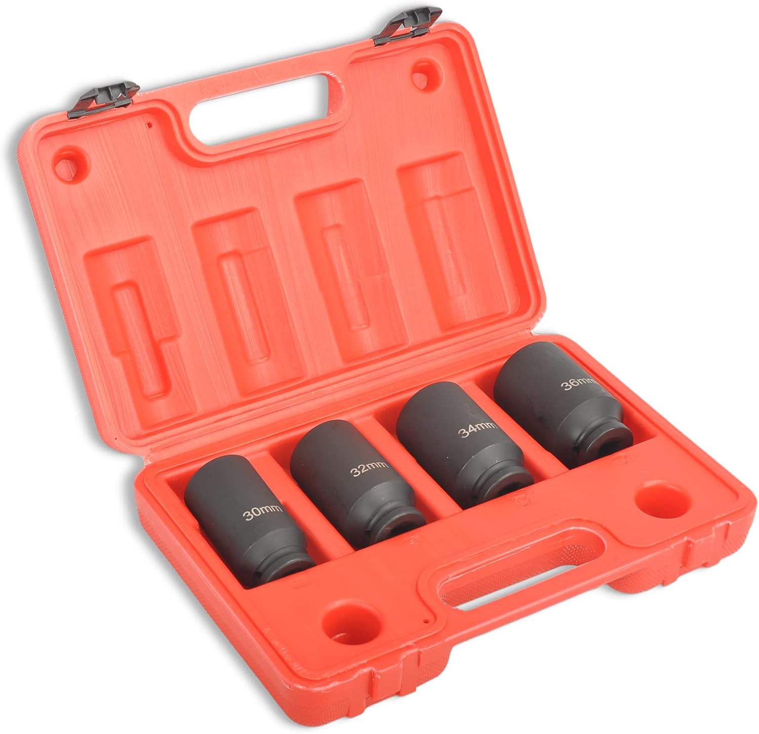 1/2" Drive Deep Impact Socket Set, 14 Piece 6 Point Metric Sizes 11-32mm(11 12 13 14 15 17 18 19 21 22 24 27 30 32mm),Cr-V Steel,Deep Socket Set 1/2 Drive