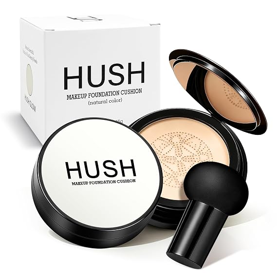 Natural Glow - Ideal for Light/Medium Complexions, Mushroom Head Air Cushion CC Cream - BB Cream Foundation for Older Women