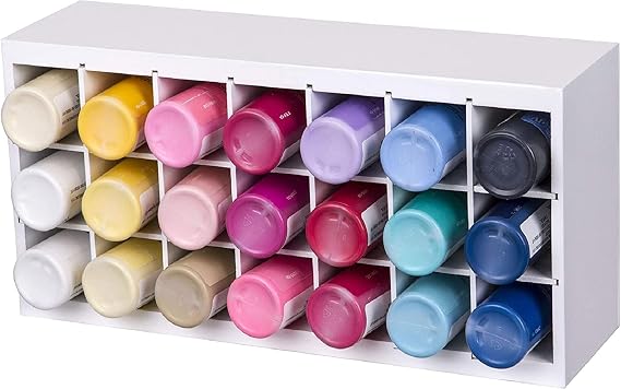 ArtBin Super Satchel Paint Storage Tray, 21-Compartment Wall Mount, White