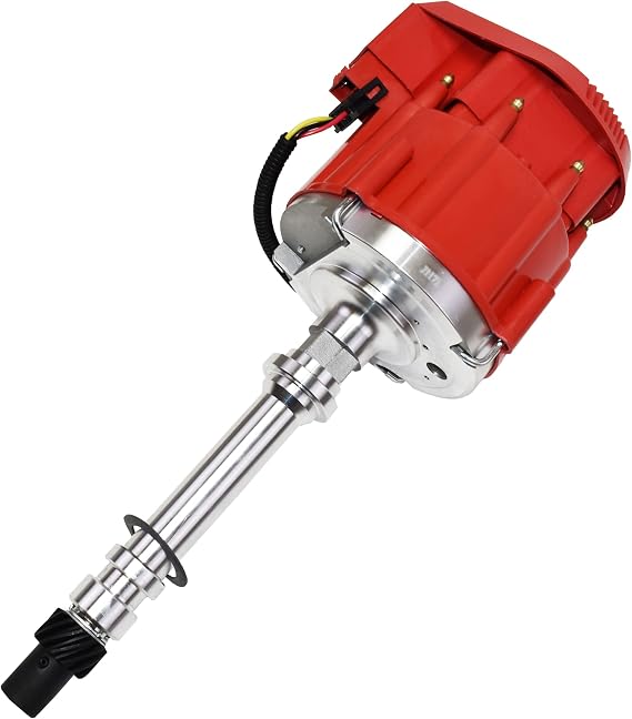 A-Team Performance Marine HEI Electronic Distributor - Performance Distributor, 65kV Coil - Compatible with 350 & 454 V8 Mercruiser OMC 5.0, 5.7 & 7.4 - Cap Rotor Kit Included, Red Cap, 590454