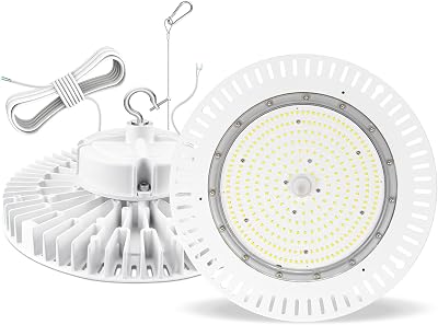 150W LED High Bay Light, AC100-277V 21,000LM 0-10V Dimmable Equiv. to 650W HIDHPS UL Listed IP65 Waterproof 5000K UFO LED Shop Lights for Warehouse Factory Gym Area Light