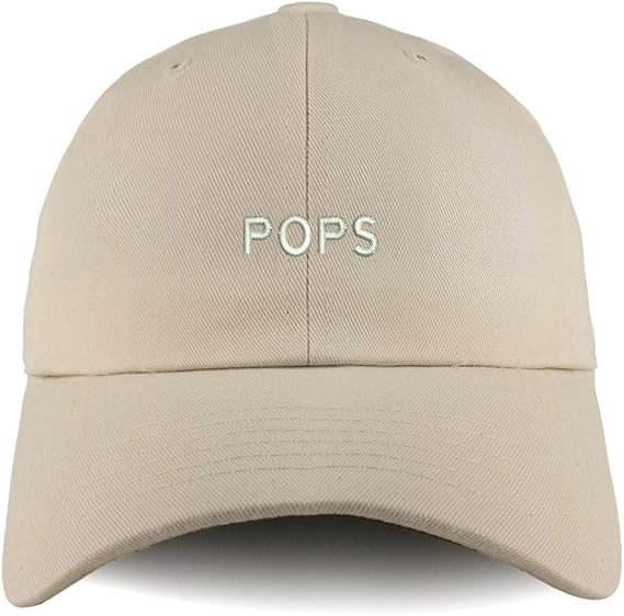 Trendy Apparel Shop Pops Embroidered Solid Adjustable Unstructured Dad Hat