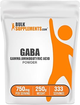 GABA Powder - Gamma Aminobutyric Acid, GABA Supplement, Amino Acid Supplement - Gluten Free, 750mg per Serving, 250g (8.8 oz) (Pack of 1)