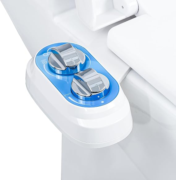 Non-Electric Bidet Attachment for Toilet, Dual Nozzle Rear & Feminine Wash