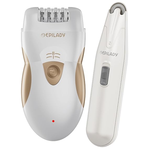 Epilady Epilator Bundle Legend 5 Full Body Epilator + Esthetic Facial Hair Remover, Rechargeable Hair Removal for Women, Smooth Legs, Arms, Underarms, Bikini & Face, Long-Lasting Root Hair Removal