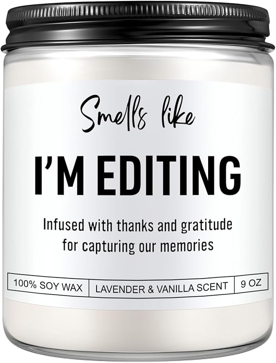 Candle, Photography Gifts for Photographers Men, Women, Photographer Gifts, Christmas, Cool Funny Presents for Photographers, Wedding, Camera Lovers, Videographer, Video Editor, Film Maker