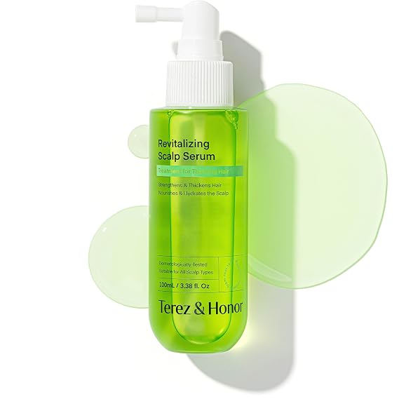 Scalp Serum for Hair Growth Spray Korean Vegan Treatment for Hair Loss, Thinning & Itchy Scalp, Non-Greasy, Lightweight Formula to Exfoliate Dandruff & Strengthen Roots For Men & Women (100 mL)